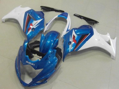 2008-2013 Suzuki GSX650F Motorcycle Fairings - White Blue Canada