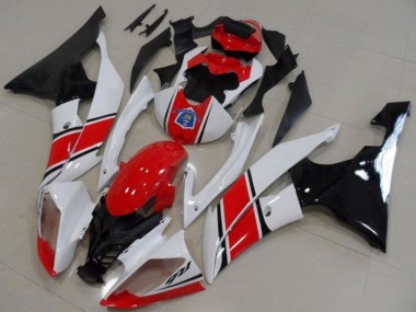 2008-2016 Yamaha YZF R6 Motorcycle Plastics - White Red Glossy Black Canada