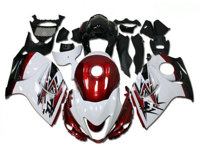 2008-2020 Suzuki GSXR 1300 Hayabusa Motorcycle Fairings - White Red Black Canada