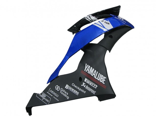 2008-2016 Yamaha YZF R6 Motorcycle Fairings - White Blue Matte Black Yamalube Canada