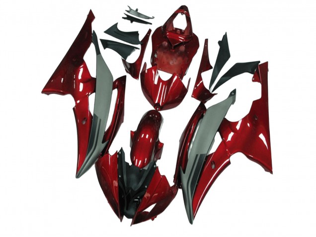 2008-2016 Yamaha YZF R6 Motorcycle Fairings - Red Grey Canada