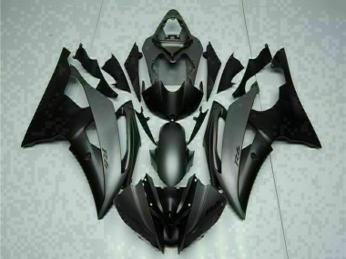 2008-2016 Yamaha YZF R6 Motorcycle Fairings - Grey Matte Black Canada