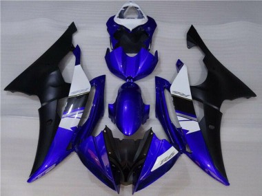 2008-2016 Yamaha YZF R6 Motorcycle Fairings - White Blue Matte Black Canada