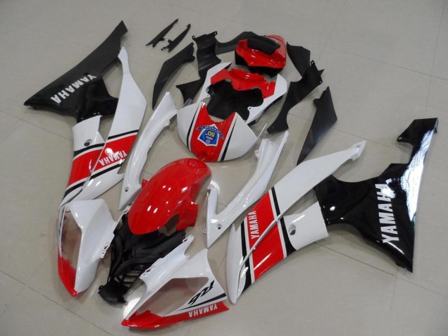 2008-2016 Yamaha YZF R6 Bike Fairings - White Red Glossy Black Canada