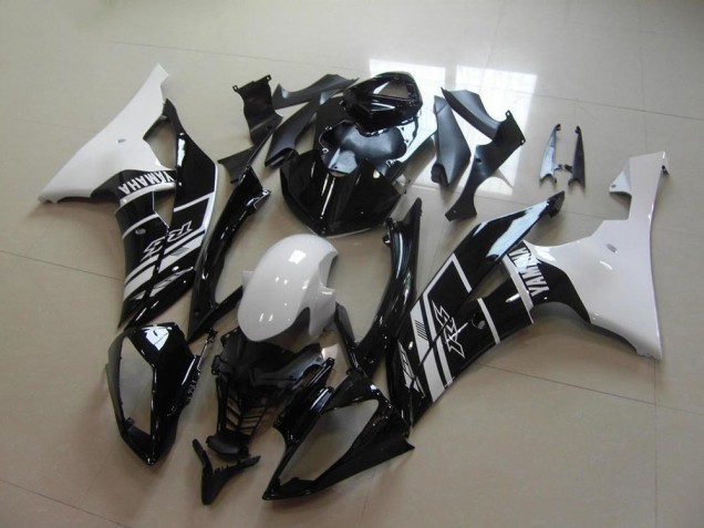 2008-2016 Yamaha YZF R6 Motorcycle Fairing - White Glossy Black Canada