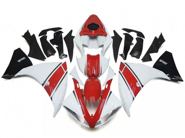 2009-2011 Yamaha YZF R1 Motorcycle Fairings - White Red Black Canada