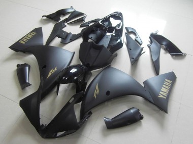2009-2011 Yamaha YZF R1 Motorcycle Fairings - Glossy Black Matte Black Gold Decals Canada