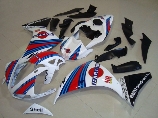 2009-2011 Yamaha YZF R1 Motorcycle Fairings - White Blue Red Black Martini Canada