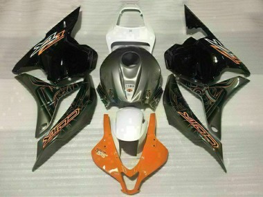 2009-2012 Honda CBR600RR Motorcycle Fairings - White Orange Glossy Black Canada