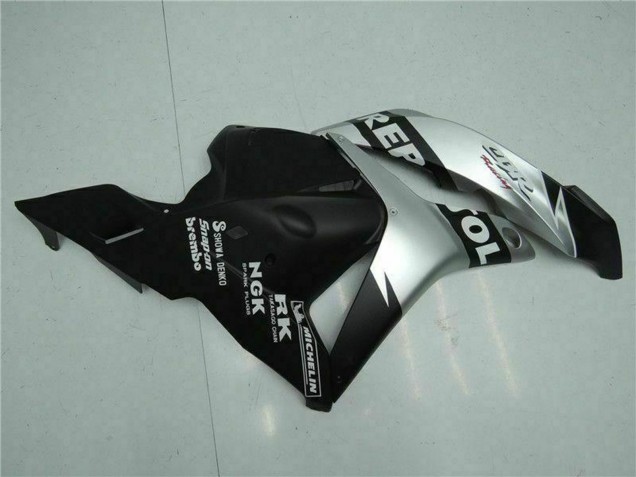 2009-2012 Honda CBR600RR Motorcycle Fairings - Silver Matte Black Repsol Canada