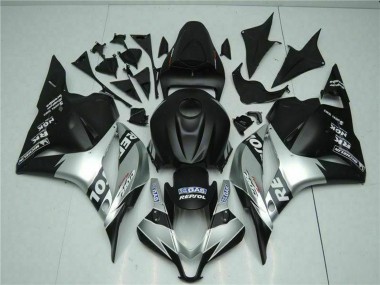 2009-2012 Honda CBR600RR Motorcycle Fairings - Silver Matte Black Repsol Canada