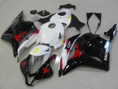 2009-2012 Honda CBR600RR Motorcycle Fairings Kit - White Red Glossy Black Canada