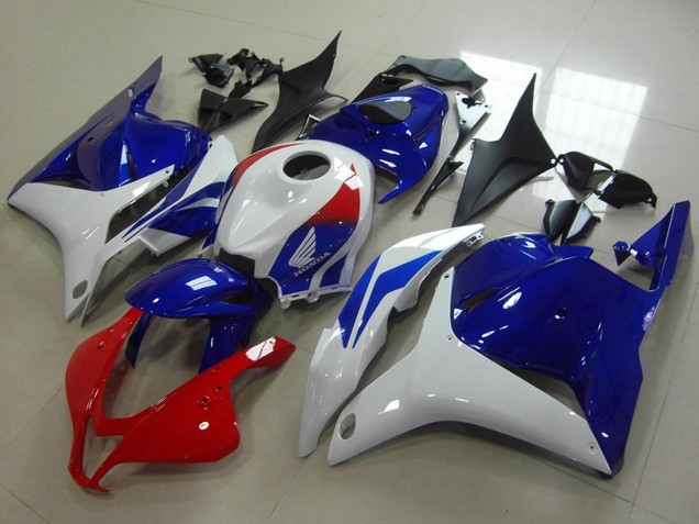 2009-2012 Honda CBR600RR Motorcycle Fairing - White Red Blue Canada