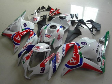 2009-2012 Honda CBR600RR Motorcycle Fairings - White Blue Red Pata Canada