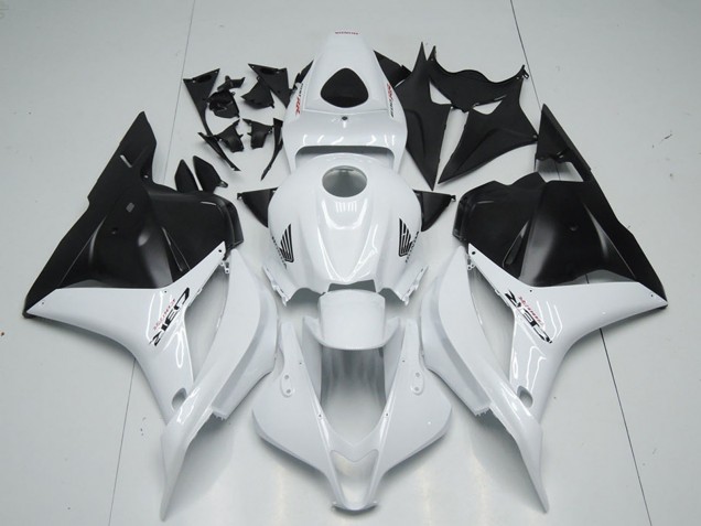 2009-2012 Honda CBR600RR Motorcycle Fairing - White Matte Black Canada