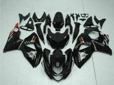 2009-2016 Suzuki GSXR 1000 Motorcycle Fairings - Glossy Black Red Beacon Motul Canada