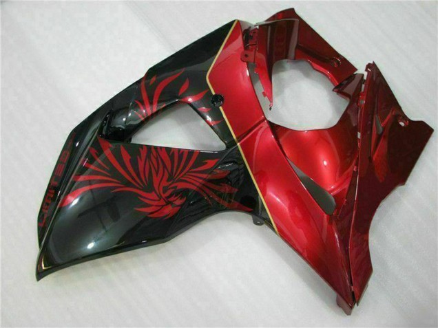 2009-2016 Suzuki GSXR 1000 Motorcycle Fairings - Red Glossy Black Canada