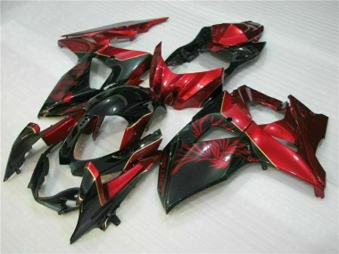 2009-2016 Suzuki GSXR 1000 Motorcycle Fairings - Red Glossy Black Canada