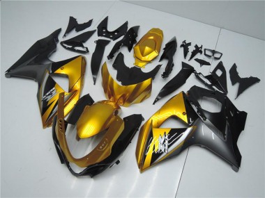 2009-2016 Suzuki GSXR 1000 Motorcycle Fairings - Gold Matte Black Canada