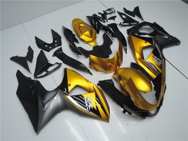 2009-2016 Suzuki GSXR 1000 Motorcycle Fairings - Gold Matte Black Canada