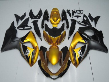 2009-2016 Suzuki GSXR 1000 Motorcycle Fairings - Gold Matte Black Canada