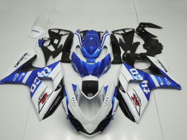 2009-2016 Suzuki GSXR 1000 Motorcycle Fairing - White Blue Black Tyco Canada