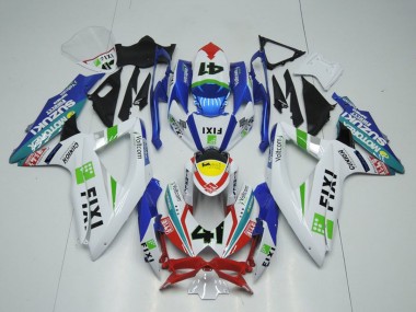 2009-2016 Suzuki GSXR 1000 Motorcycle Fairings - White Blue Red Yellow Green Fixi 41 Canada