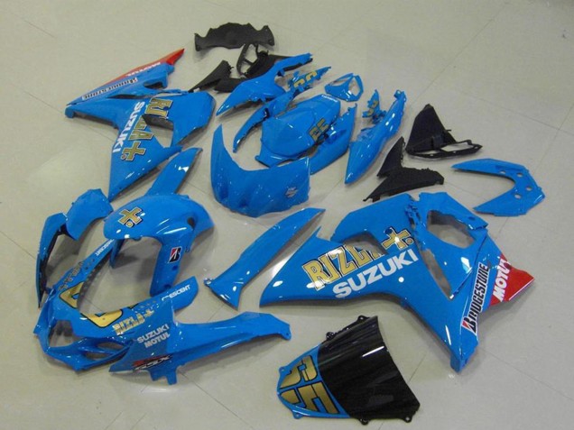 2009-2016 Suzuki GSXR 1000 Motorcycle Fairings - Blue Gold Rizla Motul Canada