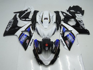2009-2016 Suzuki GSXR 1000 Motorcycle Fairings - White Blue Black Viru Canada