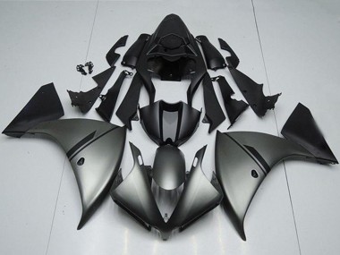 2012-2014 Yamaha YZF R1 Motorcycle Fairings - Matte Grey Matte Black Canada
