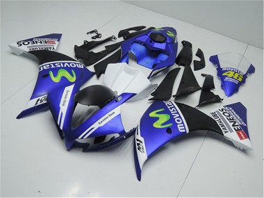 2012-2014 Yamaha YZF R1 Motorcycle Fairings - Blue White Black Green MoviStar Yamalube ENEOS Canada