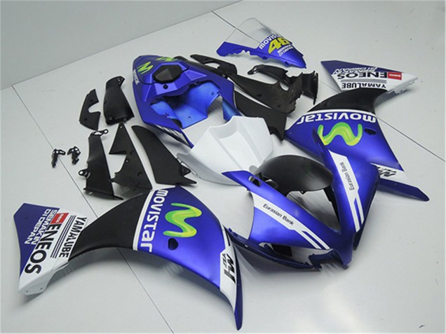 2012-2014 Yamaha YZF R1 Motorcycle Fairings - Blue White Black Green MoviStar Yamalube ENEOS Canada