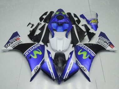 2012-2014 Yamaha YZF R1 Motorcycle Fairings - Blue White Black Green MoviStar Yamalube ENEOS Canada