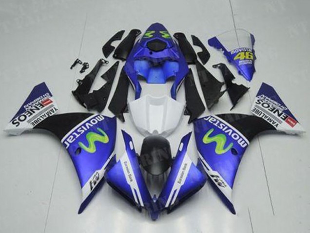 2012-2014 Yamaha YZF R1 Motorcycle Fairings - Blue White Black Green MoviStar Yamalube ENEOS Canada