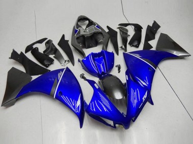 2012-2014 Yamaha YZF R1 Motorcycle Fairings - Blue White Glossy Black Canada