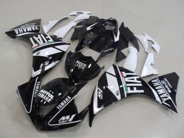 2012-2014 Yamaha YZF R1 Motorcycle Fairings - White Black Fiat Canada