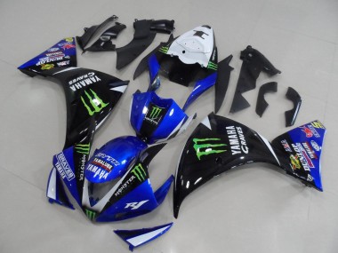2012-2014 Yamaha YZF R1 Motorcycle Fairings - White Blue Glossy Black Green Graves Yamalube Monster Canada