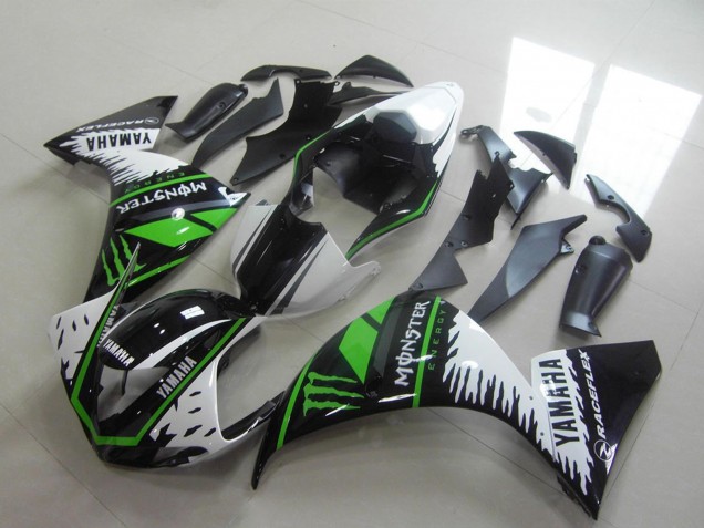 2012-2014 Yamaha YZF R1 Motorcycle Fairings - White Black Green Monster Canada
