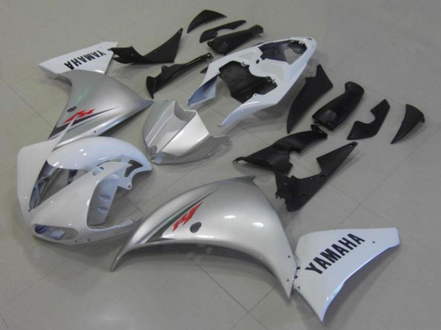 2012-2014 Yamaha YZF R1 Motorcycle Fairings - White Silver Canada