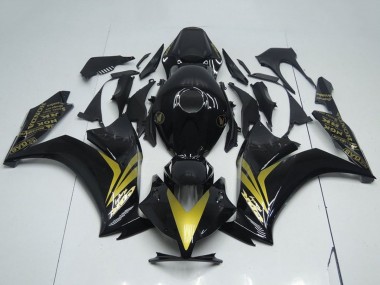2012-2016 Honda CBR1000RR Motorcycle Fairings - Glossy Black Gold Canada