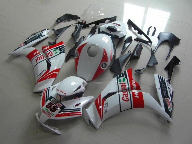 2012-2016 Honda CBR1000RR Motorcycle Fairings - White Red Green Castrol Canada