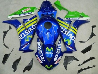 2012-2016 Honda CBR1000RR Motorcycle Fairings - Blue Yellow Green MoviStar Castrol Canada