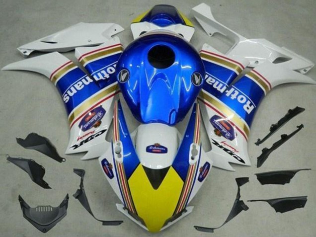 2012-2016 Honda CBR1000RR Motorcycle Fairings - White Blue Yellow Rothmans Canada