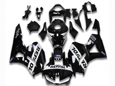 2013-2023 Honda CBR600RR Motorcycle Fairings - Glossy Black White Repsol Canada