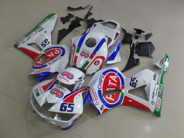 2013-2023 Honda CBR600RR Motorcycle Fairings - White Red Blue Pata 65 Canada