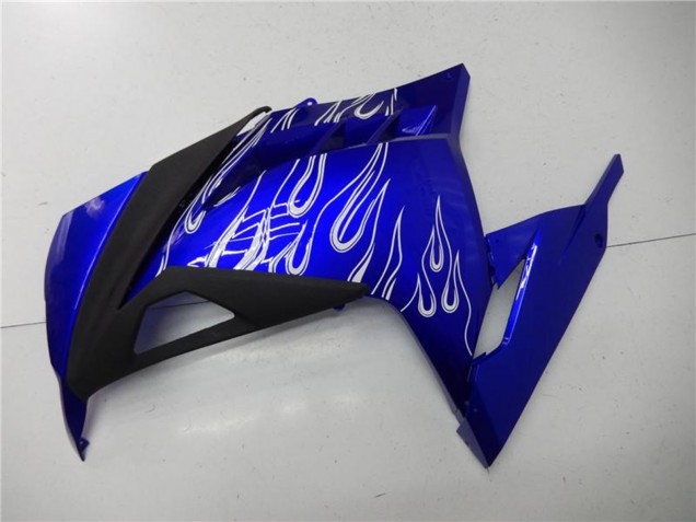 2013-2024 Kawasaki Ninja 300 EX300R Motorcycle Fairings - Blue Black White Flame Canada