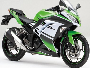 2013-2024 Kawasaki Ninja 300 EX300R Motorcycle Fairings - Green White Black Stripe Canada