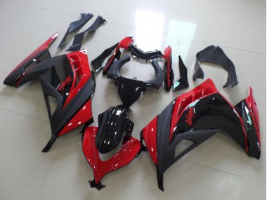 2013-2018 Kawasaki ZX300R Motorcycle Fairings - Red Glossy Black Matte Black Canada