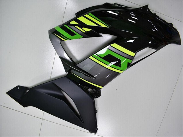 2013-2018 Kawasaki ZX6R Motorcycle Fairings - Green Yellow Glossy Black Matte Black Canada
