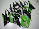 2013-2018 Kawasaki ZX6R Bike Fairings - Green Glossy Black Canada